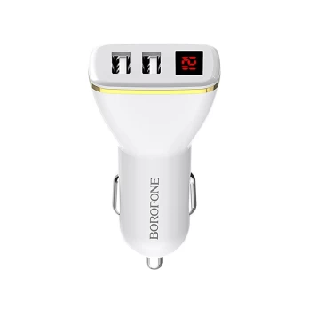 Įkroviklis automobilinis Borofone BZ11 Speed Map Dual Port baltas