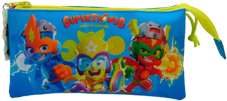Cyp Brands Superthings triple pencil case