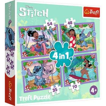 STITCH TREFL 4 dėlionių rinkinys „Lilo&“