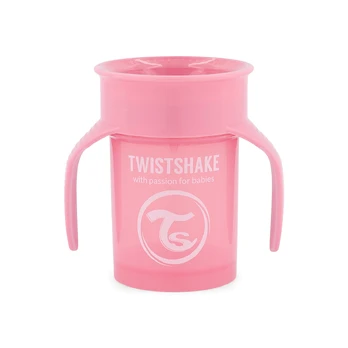 Twistshake - 360 Cup 6+m Pastel Pink