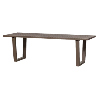 Lauko stalas Bear, 75 x 240 x 87 cm, aliuminis, ruda
