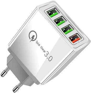 Greito įkrovimo 4 USB įkroviklis namams, Quick Charge 3.0,