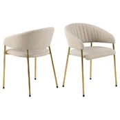 Chair ANN with armrests, beige kaina