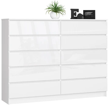 Komoda K160, blizgi balta sp.