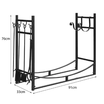 Bonideco Select Malkų lentyna 91x33x76cm., juodos spalvos