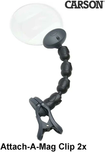 Didinamasis stiklas Carson Attach-A-Mag Clip 2x