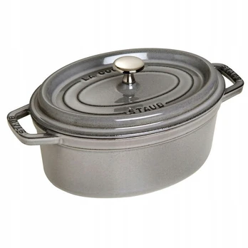 Staub - ovalus ketaus puodas 2,35 l, grafitas