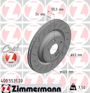 Stabdžių diskas ZIMMERMANN 400.5531.20