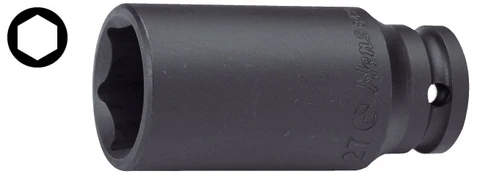 Galvutė šešiakampė 1/2" 27 mm 84300M/27