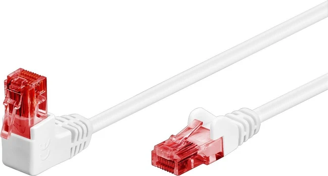 Goobay Kabelis LAN Patchcord CAT 6 U/UTP 1x90 BALTA 10m