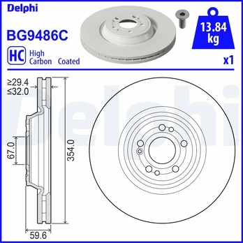 Stabdžių diskas DELPHI BG9486C