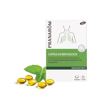 Pranarom Aromaforce Bronchi Bio maisto papildai 30 vnt kapsulių