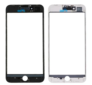 LCD stikliukas Apple iPhone 8 Plus su rėmeliu ir OCA baltas V3