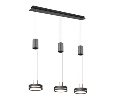 Trio-Lighting Franklin LED 3-pc anthracite piekaramā lampa
