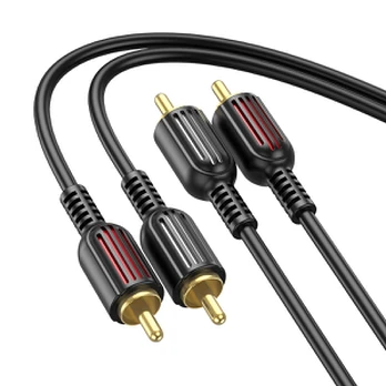 Borofone 2 RCA - 2 RCA garso laidas (1,5 m), juodas