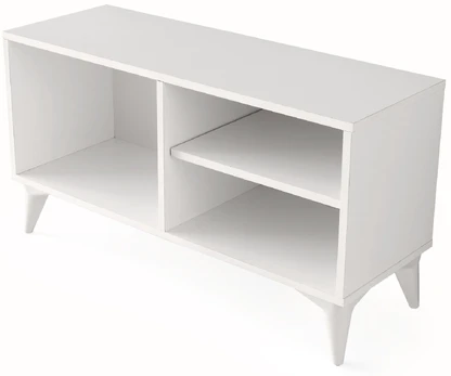 TV staliukas Kalune Design Zisino, baltas, 100 cm x 35 cm x 54 cm