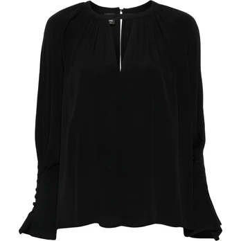 Palaidinės moterims, Juoda, Pecan blouse
