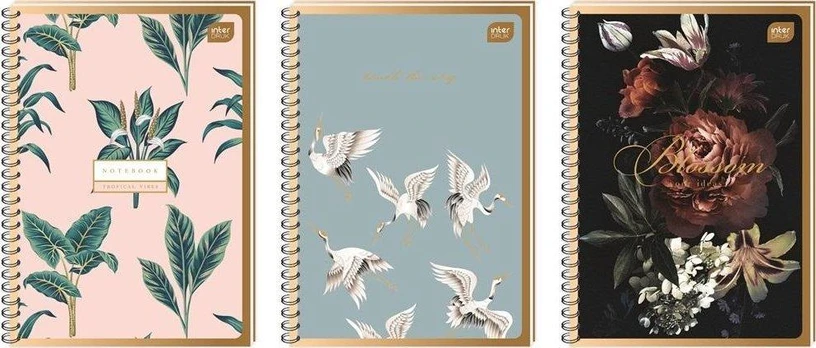 Interdruk Apvalus sąsiuvinis A4/50K tinklelis Satin Gold (10 vnt.)