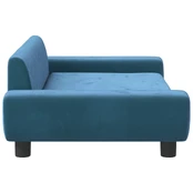 Vaikiška sofa, mėlynos spalvos, 100x54x33cm, aksomas kaina