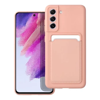 Dėklas telefonui Forcell CARD - SAMSUNG S21 FE , rožinis