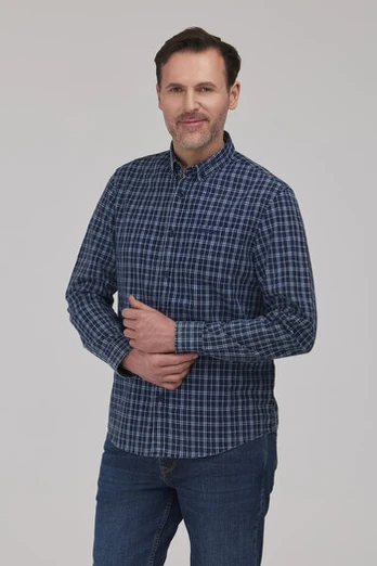 Vyriški marškiniai M LARS 1000 NAVY IND NAVY INDIGO