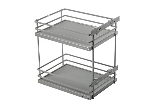 Side cargo basket MovixPro, 2 shelves, for a 400 mm cabinet, without slides, anthracite RA