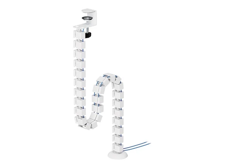 NEOMOUNTS CABLE SPINE ORGANIZER FOR SIT/STAND DESK FRAMES, CLAMP MOUNTED, WHITE