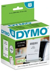 DYMO LW-Bonrollen baltas 57x 91mm kaina