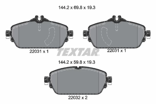 TEXTAR 2203101 Brake pad set