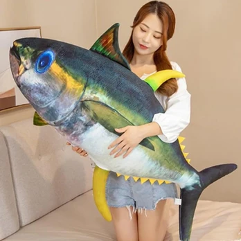 Minkšta žuvies pagalvė "tunas" pliušinė, 60cm