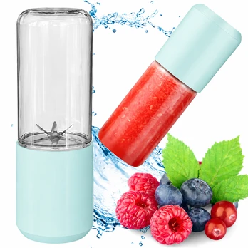 Belaidis nešiojamas mini kokteilinė 150 W, 400 ml, USB, mėlynas