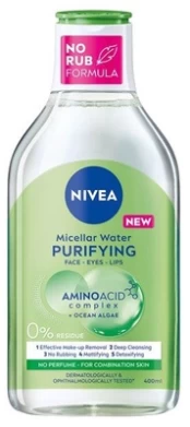 Valomasis micelinis vanduo Nivea Micellar Water Purifying moterims, 400 ml kaina