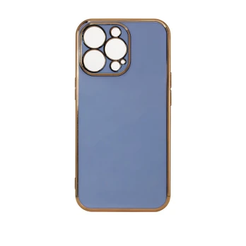 Dėklas Lighting Color Case for Xiaomi Redmi Note 11 Mėlynas, auksiniais kraštais