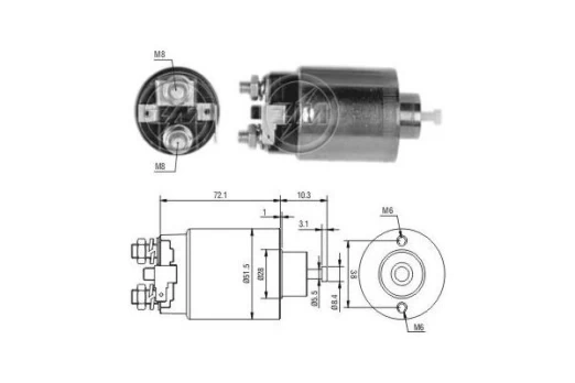 Solenoidinis jungiklis, starteris ERA ZM790