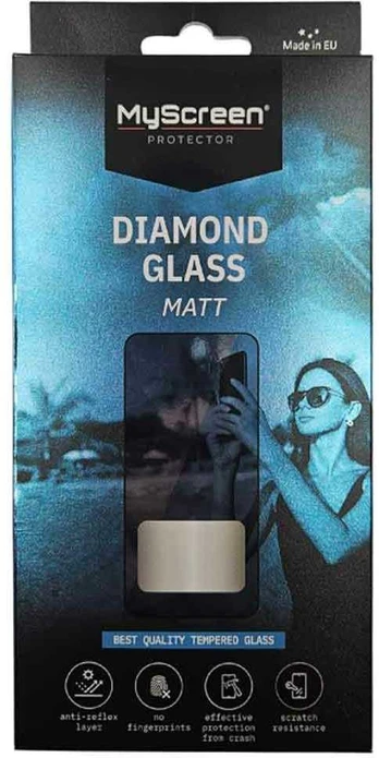 MyScreen Diamond Glass matinis grūdintas stiklas Apple iPhone 16 Pro Max, juodas