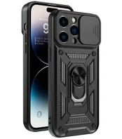 Juodas dėklas Apple iPhone 14 Pro telefonui "Slide Camera Armor"