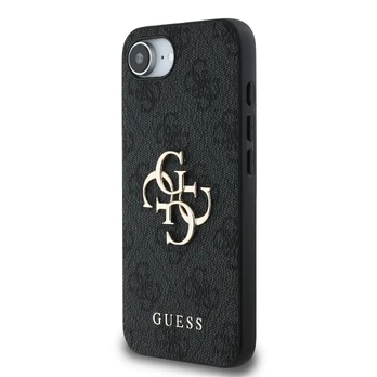Dėklas Guess PU 4G Metal Logo Case for iPhone SE4 Pilkas