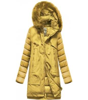 COMBINED MATERIAL JACKET YELLOW (7708) striukė