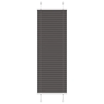 Plisuota žaliuze juoda 40x150 cm audinio plotis 39,4 cm