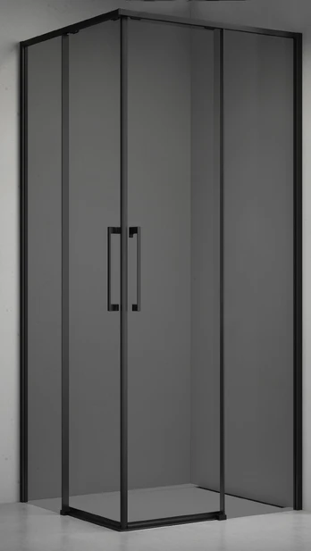 Dušo kabina ELEGANCE 100x100 juoda/pilka be pado