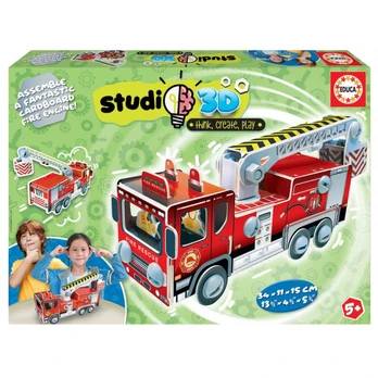 3D dėlionė Educa Fire Engine 19186, 34 cm x 11 cm