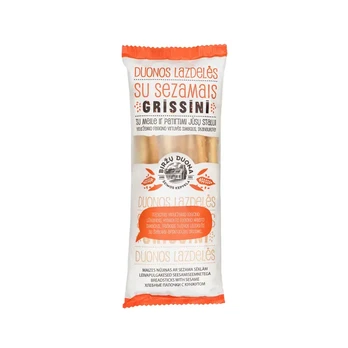 Duonos lazdelės su sezamų sėklomis GRISSINI, 125 g