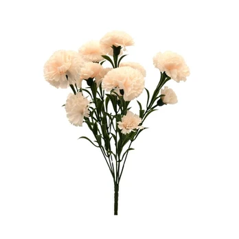 Rožinė dirbtinė gvazdikų puokštė, 45 cm