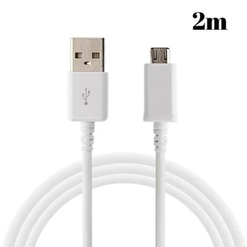 Kabelis Samsung Galaxy Tab A 8.0 2019 - Micro USB įkrovimo kabelis Baltas 2 Metrai Phonillico®