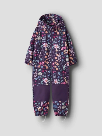 NAME IT Softshell kombinezonas "Bordo gėlynai" - 92