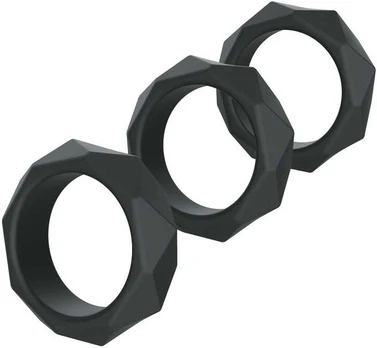Hidden Desire Heavy C-Ring Set Juodas