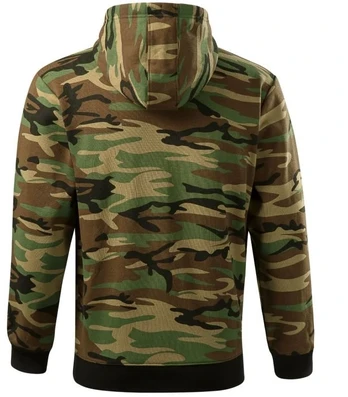 Vyriškas džemperis Malfini Camo Zipper, kamufliažinis ir rudas