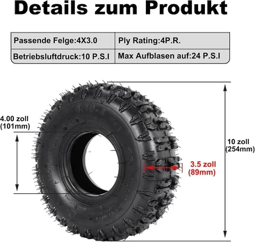 Padanga su kamera karučiui Rutu 4.10/3.50-4