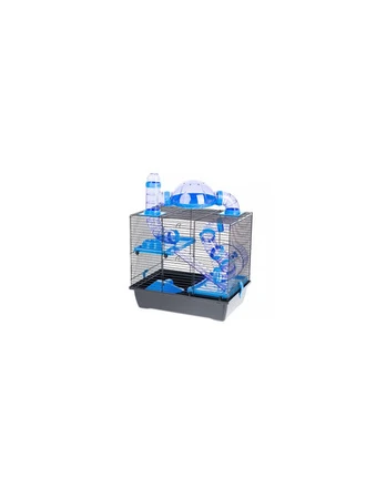 INTERZOO Rocky + Terrace žiurkėnų narvelis 42 cm, mėlynas