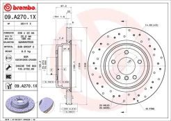 Stabdžių diskas BREMBO 09.A270.1X kaina